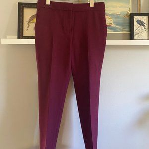 J. Crew Maroon Trouser Pants | Women's Size 4 (Altered)
